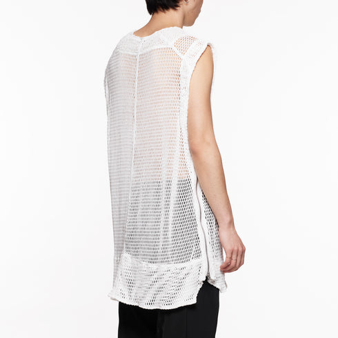 818KNM6-WHITE / メッシュシームドベスト - JULIUS